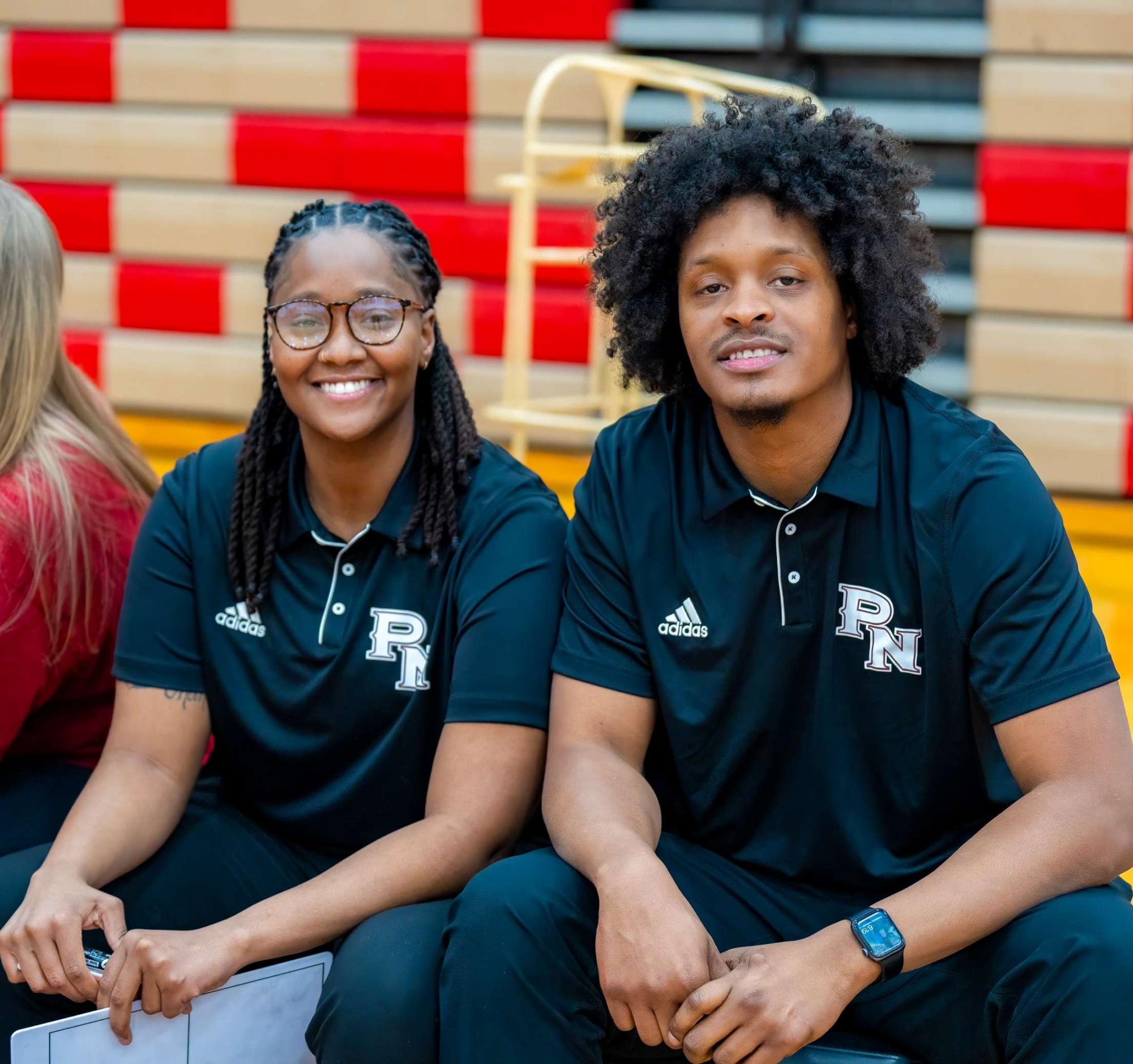 From left: Nex Varsity coach Brittany McWaine and new Assistant coach Troynell Addams welcomed at North.